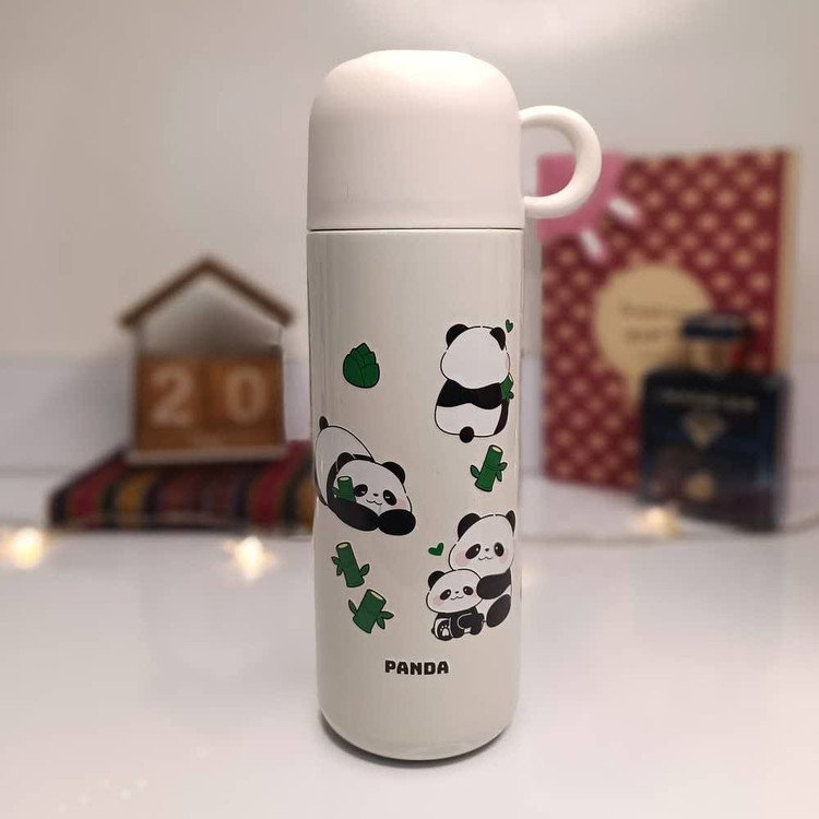 فلاسک وارداتی پاندا اصلی 500ml(لیوان دار)(حفظ گرما و داغی تا چندین ساعت)