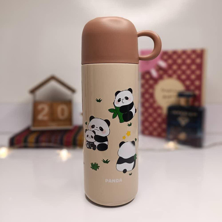فلاسک وارداتی پاندا اصلی 500ml(لیوان دار)(حفظ گرما و داغی تا چندین ساعت)